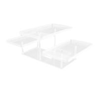 Flaroey 3 Tier Acrylic Display Riser Shelf Display Stand,Dessert Cupcakes Stand Makeup Perfume Holder Style B