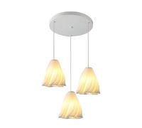 Flaroey 3D Printed Cluster 3-Light Chandelier Wave Design Ceiling Chandelier for Bedroom Kitchen Island Living Room D
