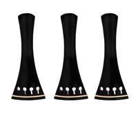 Flaroey 4/4 Violin Tailpiece Ebony Inlaid with Boxwood Violin Tailpiece Violin Accessories Replacement Kit