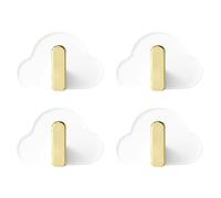 Flaroey 4 Pcs Hook Up Plastic Key Hooks Hat Hanger Punching-Free Hooks Bathroom Wall Hook Universal Tv Stand Purse Hangers Easy Install Easy to Use D