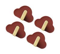 Flaroey 4 Pcs Hook Up Plastic Key Hooks Hat Hanger Punching-Free Hooks Bathroom Wall Hook Universal Tv Stand Purse Hangers Easy to Use C