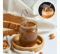 Flaroey 4 Pcs Peanut Butter Stirrer, Stainless Steel Peanut Nut Butter Mixer Stirring Jam Stirring Peanut Butter Mixer Tool Easy Install Easy to Use