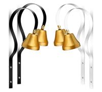 Flaroey 4 Pcs Shopkeepers Bell Antique Doorbell Wall Mounted Shopkeepers Doorbell Dog Training Bell Ring Bell for Door Opening
