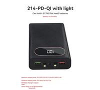 Flaroey 4x21700 Fast Charge Battery Power Case Quick Charge 22.5W Detachable Power Bank Case Without Battery 22.5W QC4/QC3.0/QC2.0 LCD Display DIY Power Bank Case B