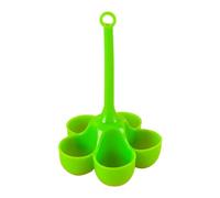 Flaroey 5 Hole Silicone Egg Cooker High Temperature Steamed Egg Tray Food Grade Complementary Food Tools 1 PCS Silica Gel Green