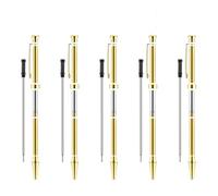 Flaroey 5 Pcs Slimline Pen Kits for Wood Turning 7mm Twist Kit with Refill, Ideal for DIY Gifts Gold