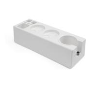 Flaroey 51-58mm ABS Coffee Filter Tamper Holder Coffee Knock Box Espresso Tamper Mat Stand Cafe Tools Coffee Accessories White