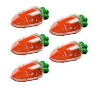 Flaroey 5pcs Transparent Easter Plastic Carrots Candy Box Easter Gift Box Decorations D