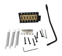 Flaroey 6 Strings Guitar Bridge Saddle Tailpiece Electric Guitar Tremolo Bridge Standard Guitar Accessories Black