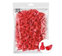 Flaroey 600PCS Red Wire Connectors Nuts, Winged Electrical Wire End Connectors Caps, Twist-on Easy Screw on Type Connectors