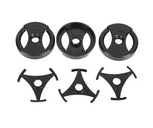 Flaroey 6PCS Black 7 Inch 45 RPM ABS Vinyl Record Centre-Hole Adapter for Turntables Record Accessories