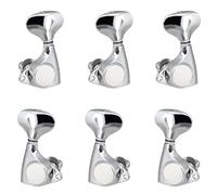 Flaroey 6PCS Electric Guitar Alignment Tuner Fully Enclosed, Large Handle, String Knob Upwind Stringer 3L+