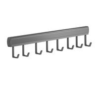 Flaroey 8-Hooks Kitchen Hook Rack Wall Mounted Hangers Rack Spoon Shovel Chopping Board Organizer Kitchen Replacement,Gray