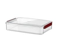 Flaroey A4 Transparent Storage Box Portable Plastic Document Stationery Jewelry Storage Case School Claret