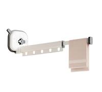 Flaroey Adjustable Telescopic Clothes Rack, Foldable Wall-Mounted Aluminum Alloy for Home Use, Clothes Rack A