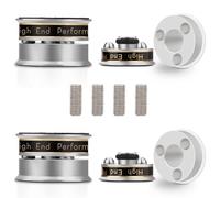 Flaroey Anti-Vibration Silver Spike Isolation Feet HiFi Audio Speaker Stand Foot Pad for Preamp Speaker Vinyl Record Player