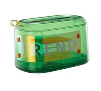 Flaroey Automatic Lifting Paper Box Desktop Plastic Carton Paper Napkin Storage Rack Restaurant Coffee Table Decoration Green