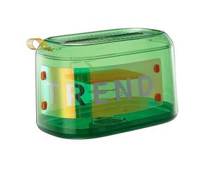 Flaroey Automatic Lifting Paper Box Desktop Plastic Carton Paper Napkin Storage Rack Restaurant Coffee Table Decoration Green