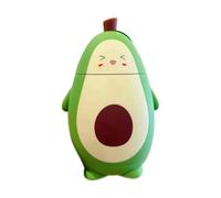 Flaroey Avocado Glass Portable Carrying Rope Student Double-Layer Insulation Water Cup Gift Drinking Water Bottle Girl Heart,D