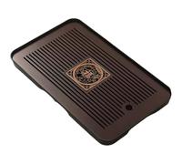 Flaroey Bamboo Tea Tray Portable Dishes Rectangle Tea Ceremony Chaban Tea Chaban Tea Table Dual Purpose Drainage Water Storage B