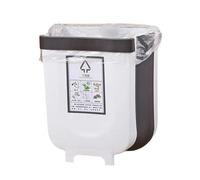 Flaroey Bathroom Multi-Use Waste Bin Car Recyclable Garbage Container for Bathroom White