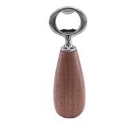 Flaroey Beer Bottle Opener with Wood Handle, Drink Cap Lid Beer Bottle Opener Kitchen Tools Dark Wood Color