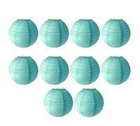 Flaroey Blue Paper Lanterns, Diy Round Lanterns Suitable for Weddings, Shopping Malls, Schools, Outdoor Activities