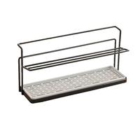 Flaroey Bottle Drying Rack Cup Storage Rack with Drainage Tray Kitchen Mug Organizing Rack Black