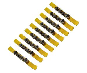 Flaroey Bright Yellow 10Pcs Orff Handbell, Multi-Faceted Ability Development Handbell, Dance Performance Instrument Easy to Use