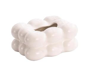 Flaroey Bubble Design Tissue Box Holder Paper Dispenser for Bathroom Dining Table Stylish Tissue Organizer Decorative Napkin C