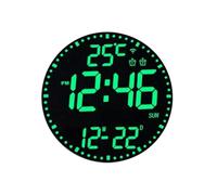 Flaroey Calendar Wall Clock Wall Hanging Intelligent Clocks Living Room Decoration Wall Clock White Shell Black Face
