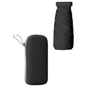 Flaroey Capsule Umbrella for Sunny & Portable Sunscreen & UV Protection Mini Ultra-Light Parasol Black