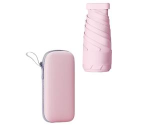 Flaroey Capsule Umbrella for Sunny & Portable Sunscreen & UV Protection Mini Ultra-Light Parasol Pink