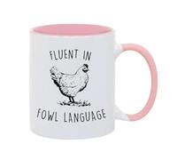 Flaroey Ceramic Coffee Cup Chicken Patten Mug 11 Oz Modern Coffee Mugs for Tea Milk Cocoa Large Ceramic Coffee Mugs for Home B