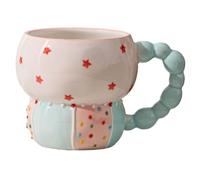 Flaroey Ceramic Cup Color Coffee Cup Household Cup Breakfast Cup Milk Coffee Tea Fruit Juice Oat Water Cup, Easy to Use High Guality D