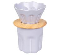 Flaroey Ceramics Hand-Brewed Coffee Filter Cup Coffee Pour over Kettle Set Coffee Set High Temperature Resistance,Light