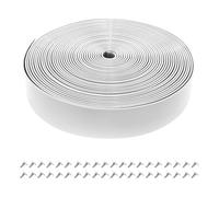 Flaroey Chaise Lounge Vinyl Replacement Straps, 2" Wide, 20 Ft Long with 20 Rivets, Patio Chair Repair Kit, White