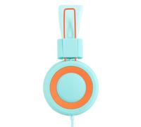 Flaroey Children'S Headphones Headset Wired Colorful Laptop Tablet Phone for Learning Online Class Headphones Easy to Use,Orange+Green
