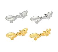 Flaroey Chopsticks Holder Alloy Retro Dragon Chopsticks Rack Knife Spoon Fork Stand Chopstick Rest,Gold & Silver 4PCS
