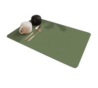 Flaroey Coffee Faucet Placemat Kitchen Super Absorbent Mat Dish Draining Drying Mat Quick Dry Bathroom Drain Pad Green