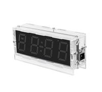 Flaroey Colorful RGB DIY Digital Clock Kit Display Temperature Alarm Soldering Project Learning Practice Solder Electronic Kit