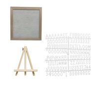 Flaroey Cork Board 10x10 Inch Wall Decor Felt Letterboard Oak Wood Message Board Letters Felt Letter Board Home Decor Easy Install White