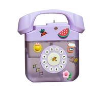 Flaroey Creatives Retro Telephone Shape Water Bottle with Adjustable Shoulder Strap, Drinking Bottles with 3D Sticker Easy Install Easy to Use ()