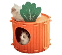 Flaroey Cute Pet Bed Detachable Large Cat Hideaway Cave Noise Reduction Private Cat Condo for Indoor Cats Kitten Cozy Comfy A