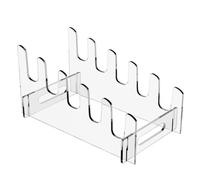 Flaroey Dish Drainer for Kitchen Counter over the Sink - Arcylic Single Tier Dish Holder (5Grids)