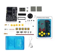 Flaroey DIY Pixel Game Kit with Voice Mini Pixel Game Console Electronics DIY Kit Soldering Project Practice Solder Learning Set C