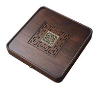 Flaroey Elegant Small Bamboo Tea Tray with Water Storage and Drainage System for Efficient Tea Making A