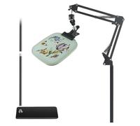 Flaroey Embroidery Hoop Holder Lap Stand- Holder Stand Metal Embroidery Holder Stand Adjust for Embroidery Hoops Easy Install A