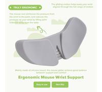 Flaroey Ergonomic Mouse Wrist Support, Sliding Wrist Pad That Moves with the Mouse, for Office, Gaming Gray