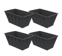 Flaroey Extra Large Ice-Cube Molds 4Pack Silicone Ice Block Molds for Ice Plunge Tub, Reusable Ice-Cube Trays for Freezer Black